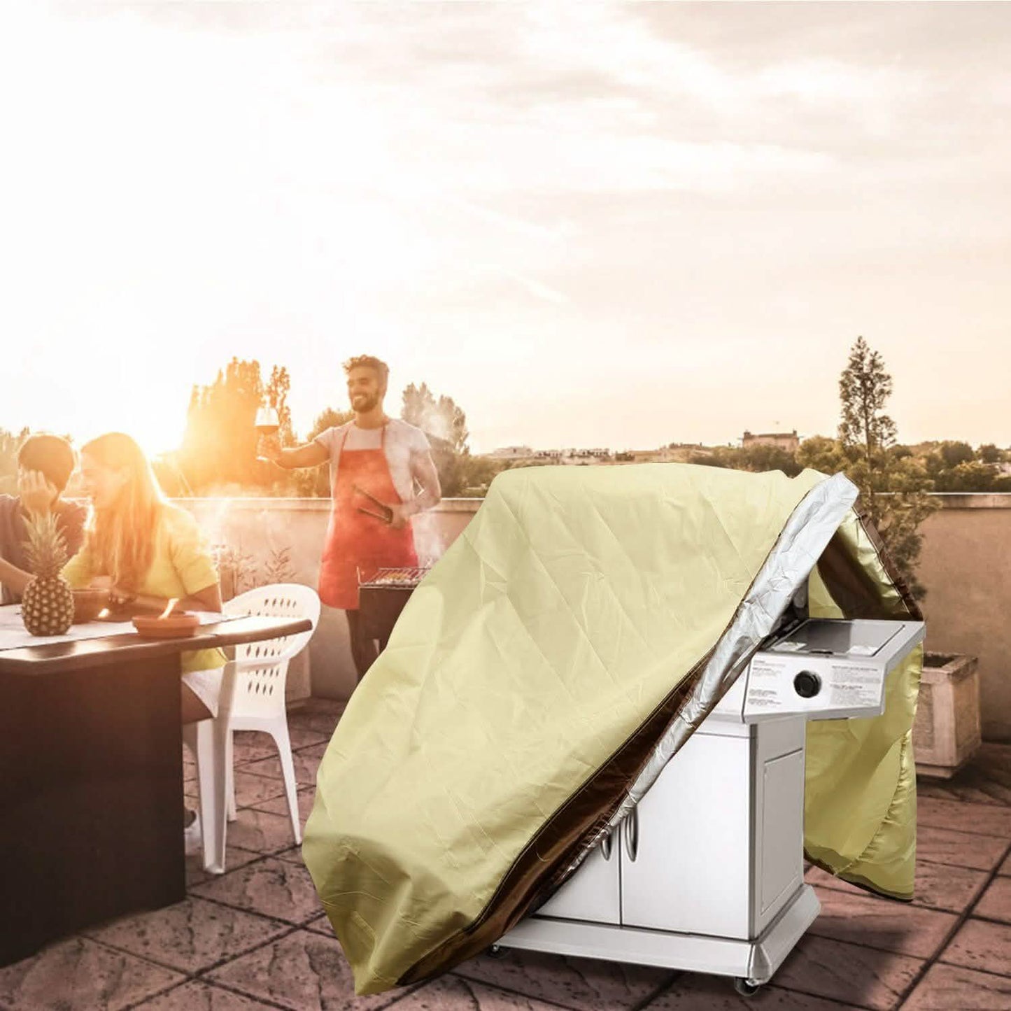 210D Waterproof Outdoor BBQ Grill Cover Garden & Patio - Tophatter Daily Deals