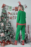 Full Size MERRY CHRISTMAS Graphic Top and Pants Lounge Set Loungewear Sets - Tophatter Daily Deals