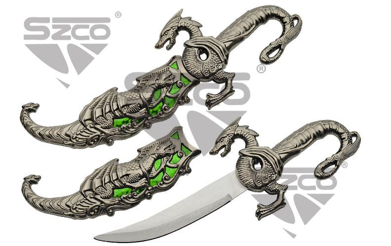 9.5" GREEN DRAGON DAGGER - Tophatter Daily Deals