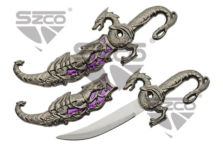 9.5" PURPLE DRAGON DAGGER - Tophatter Daily Deals