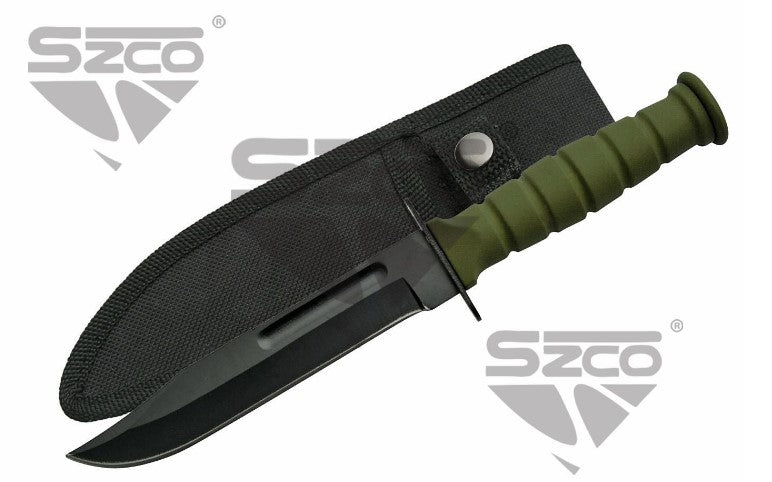 7.5" GREEN COMBAT KNIFE - Tophatter Daily Deals