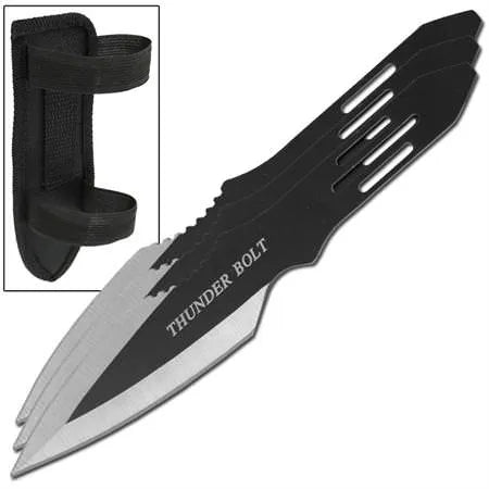 Zues's Thunder Bolts Throwing Knives Set of Thowers Two Tone - Tophatter Daily Deals