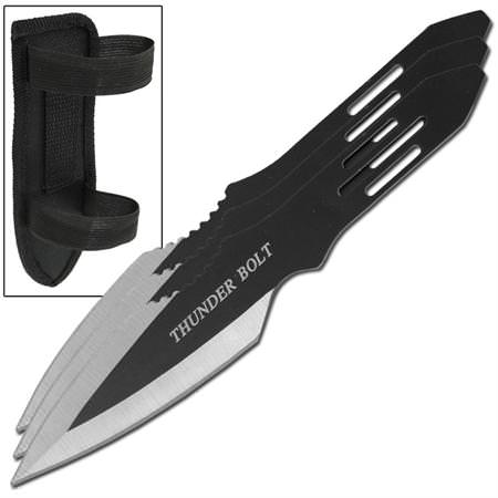 Zues's Thunder Bolts Throwing Knives Set of Thowers Two Tone - TOPHATTER'S ARMORY DEALS Collectible Weapons - Tophatter Daily Deals