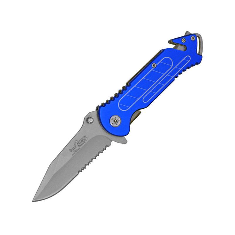 Extreme Rescue Folder Spring Assisted Knife - Blue - TOPHATTER'S ARMORY DEALS Collectible Weapons - Tophatter Daily Deals