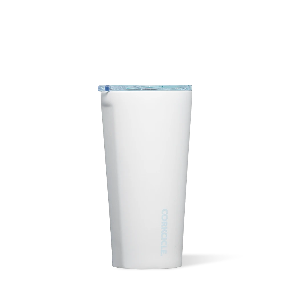 Pure Taste Tumbler by CORKCICLE. Ceramic White Powder Blue 16oz Tumbler - Tophatter Daily Deals