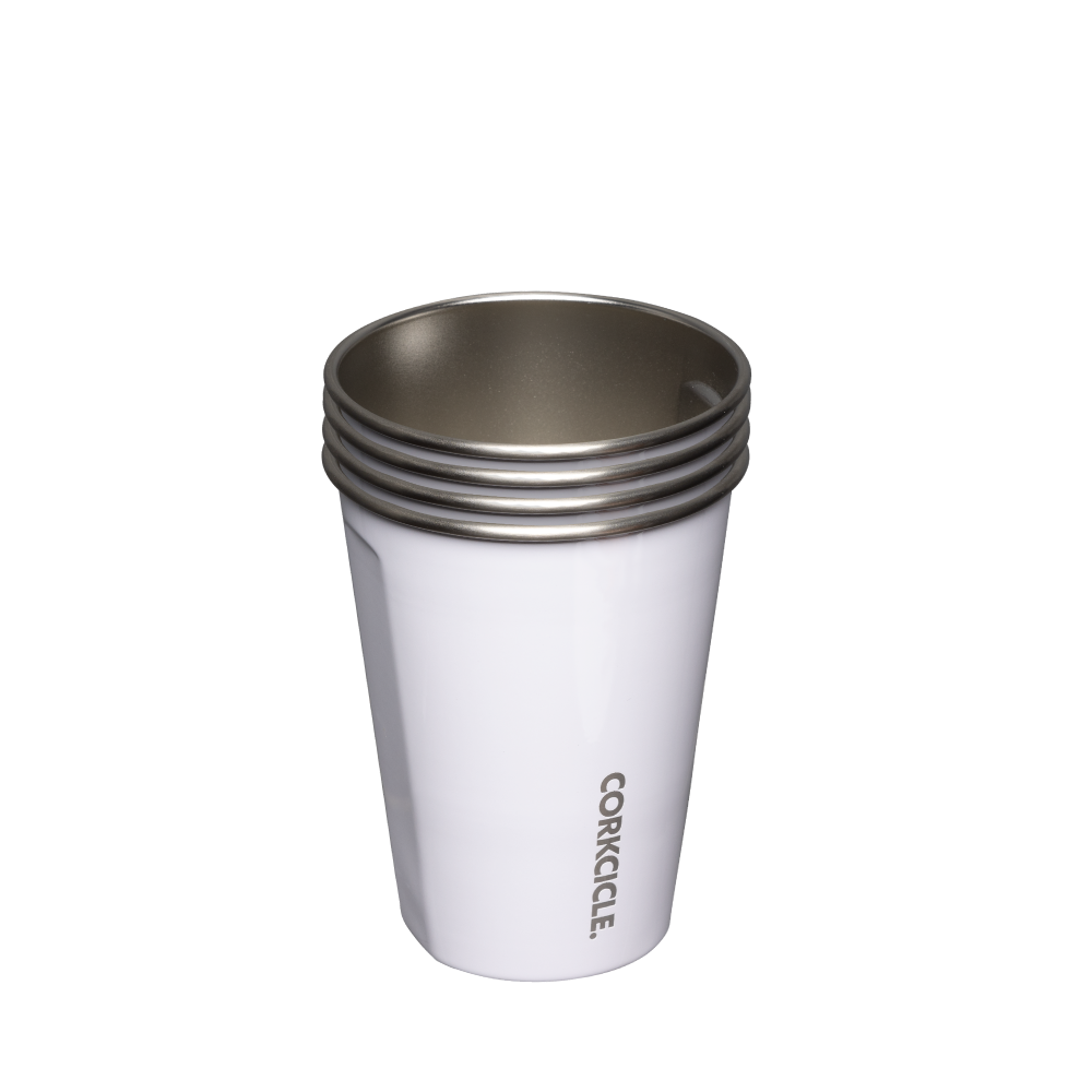Eco Stacker by CORKCICLE. Gloss White 18oz Barware - Tophatter Daily Deals