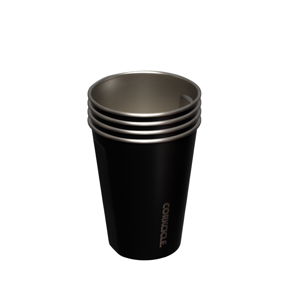 Eco Stacker by CORKCICLE. Matte Black 18oz Barware - Tophatter Daily Deals