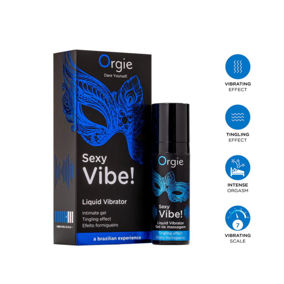 Orgie Sexy Vibe Liquid Vibrator (15 ml) – Premium Intimate Gel > Essentials > Mens Enhancers - Tophatter Daily Deals