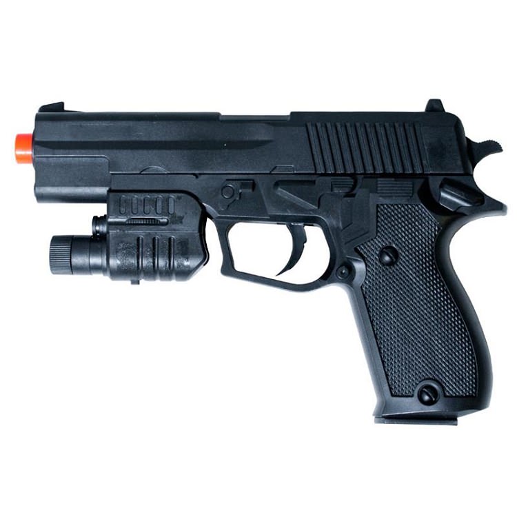 P2220 Spring Airsoft Pistol with Flashlight, Laser FPS-175 - Tophatter's Inc. Weapons Store Online Collectible Weapons - Tophatter Daily Deals