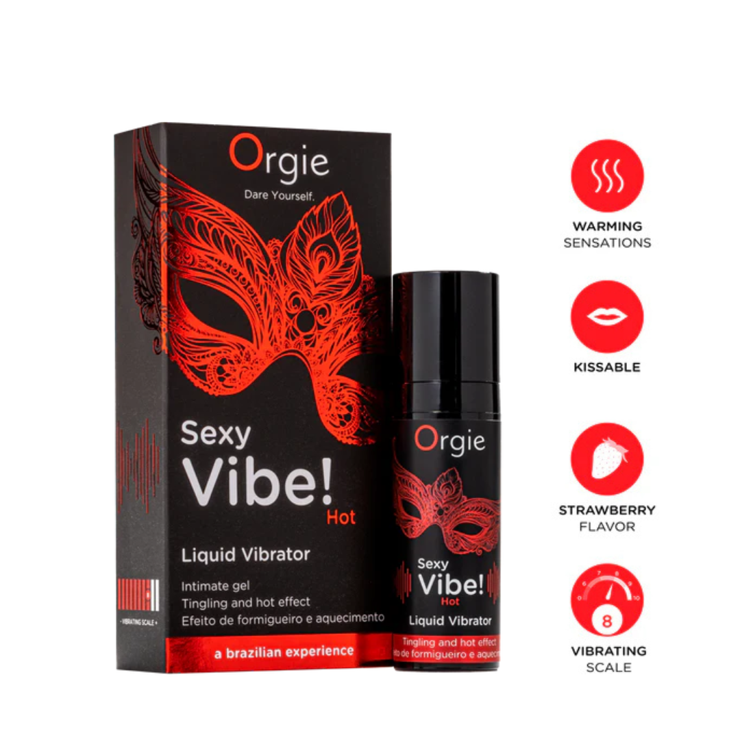 Orgie Sexy Vibe Hot Liquid (15 ml) – Intense Vibrator Gel > Essentials > Mens Enhancers - Tophatter Daily Deals
