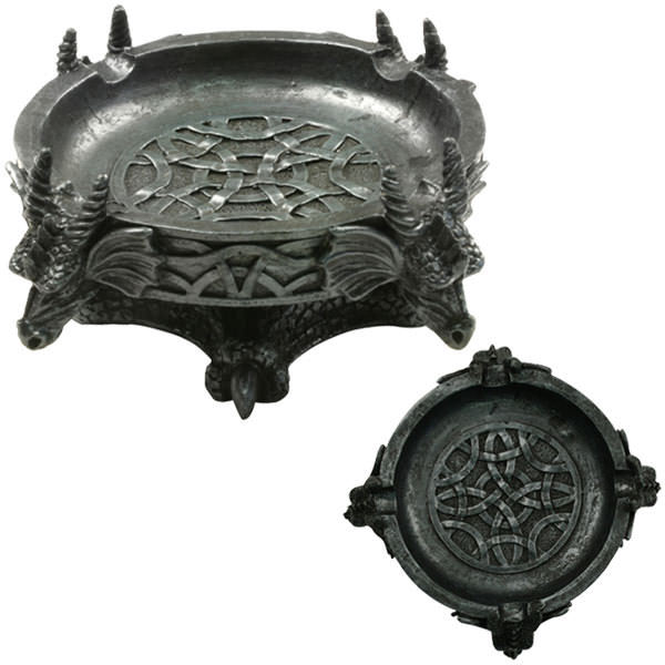 Four Dragons Round Novelty Polyresin Ashtray - TOPHATTER'S ARMORY DEALS Collectible Weapons - Tophatter Daily Deals