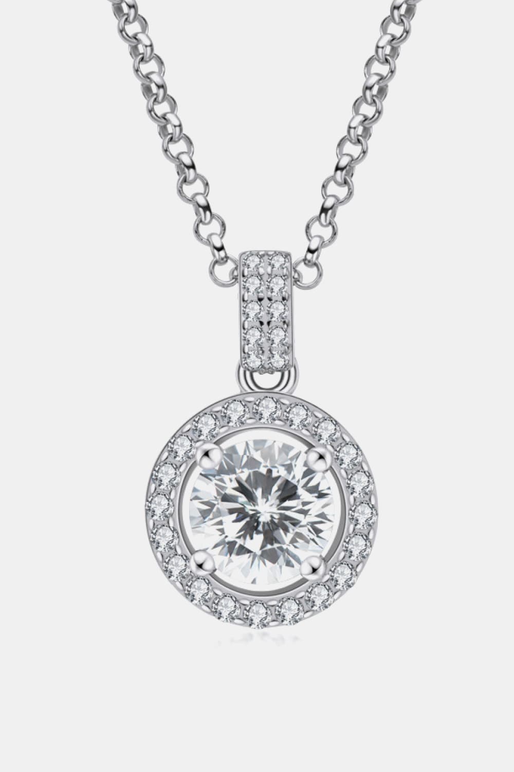 Zircon Pendant 925 Sterling Silver Necklace Necklaces - Tophatter Daily Deals