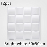 3D solid background wall panel Bright WhiteA12pc 50X50 0 - Tophatter Daily Deals