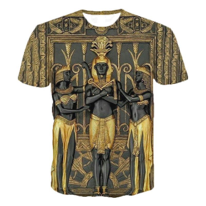 3D digital print short sleeve T-shirt 5color 0 - Tophatter Daily Deals