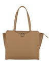 Ferragamo Gemini Leather Shoulder Bag Camel-213935-760963-20058-NS Bags - Tophatter Daily Deals