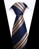 Men's Neckties - Formal Classic Patterned Tie (50 Style Options) Navy Gold Regal Belts & Ties - Tophatter Daily Deals