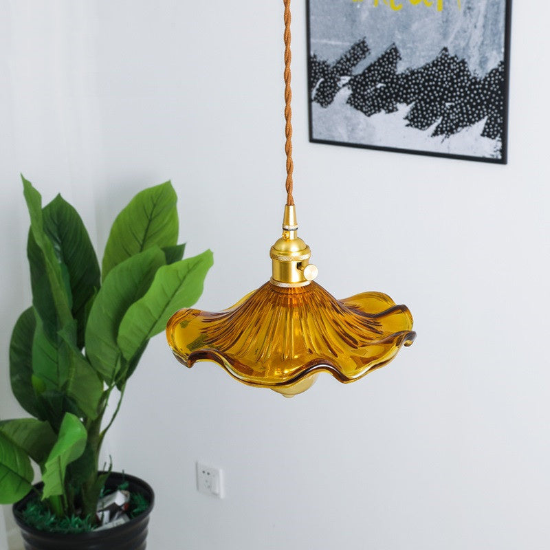 Brass Nordic Japanese Style Simple Niche Glass Chandelier 0 - Tophatter Daily Deals