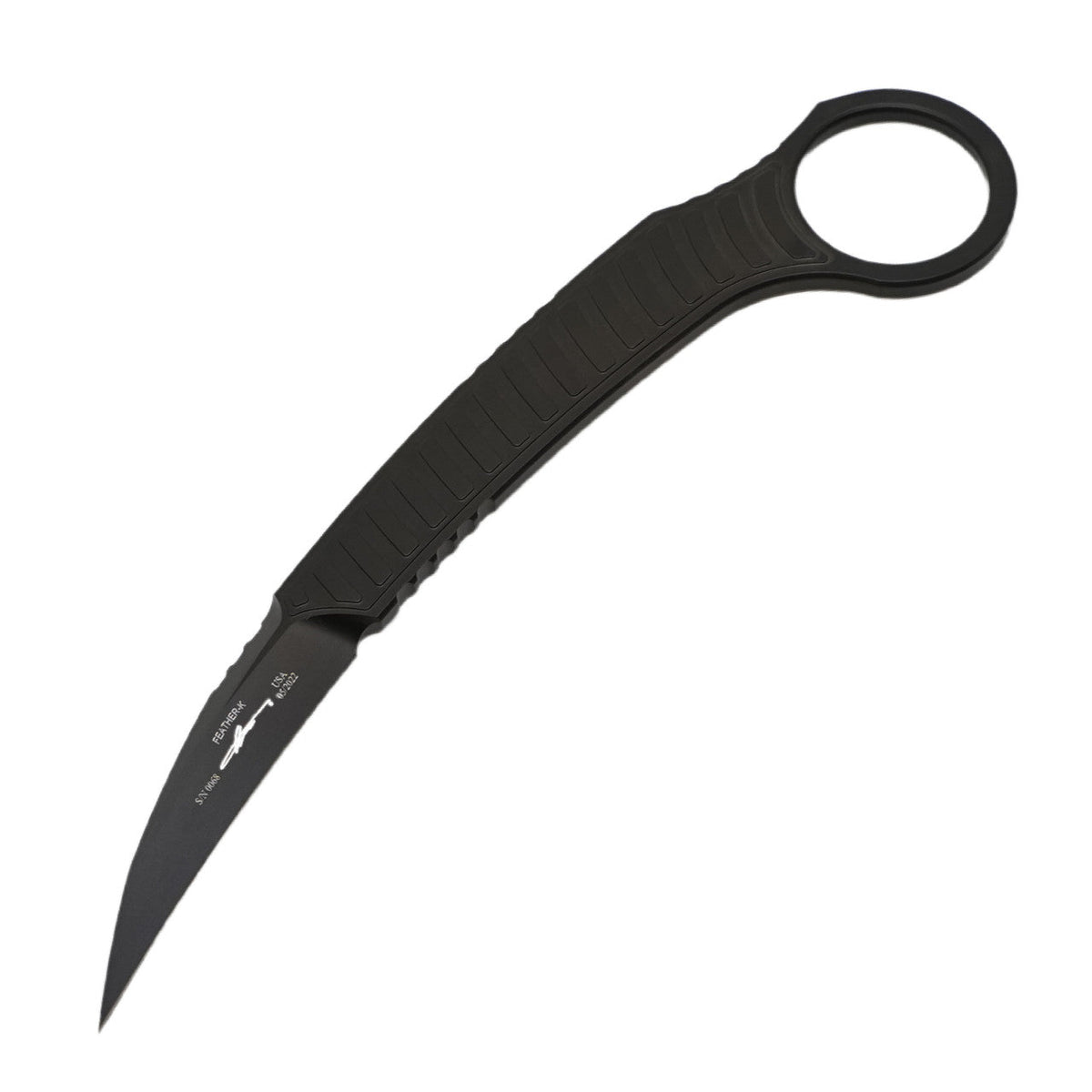 Microtech Feather DLC - D2 Tool Steel - 215-1DLCS Fixed Blade - Tophatter Daily Deals