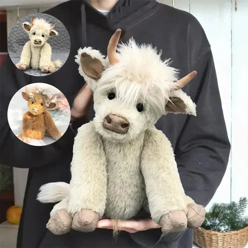 Highland Cow Plush Alpaca Fur Decor Fall 2025 Gift - Tophatter Daily Deals