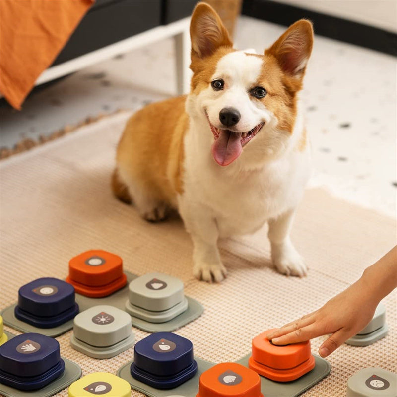 4 Colors Pet Communication Button One-click Prevent Physical Inactivity Recordable Dog Talking Button Toy Cat Toy Pet Products 0 - Tophatter Daily Deals