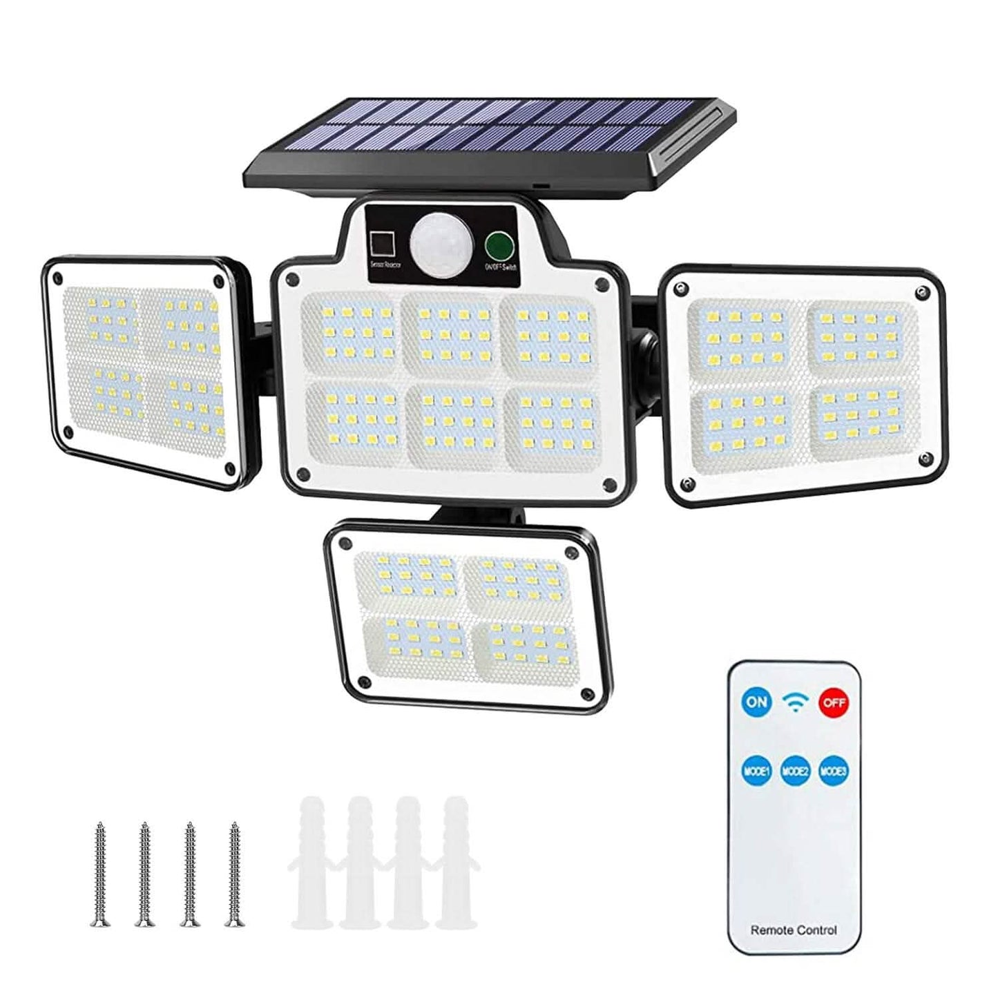216 LEDs Solar Outdoor Light Motion Sensor Security Wireless Lamp Outdoor Lighting - Tophatter Daily Deals