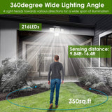 216 LEDs Solar Outdoor Light Motion Sensor Security Wireless Lamp Outdoor Lighting - Tophatter Daily Deals