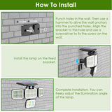 216 LEDs Solar Outdoor Light Motion Sensor Security Wireless Lamp Outdoor Lighting - Tophatter Daily Deals
