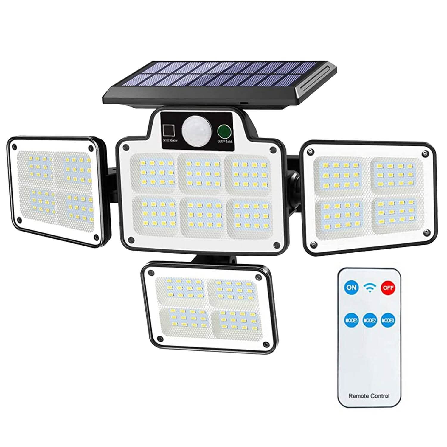 216 LEDs Solar Outdoor Light Motion Sensor Security Wireless Lamp Outdoor Lighting - Tophatter Daily Deals