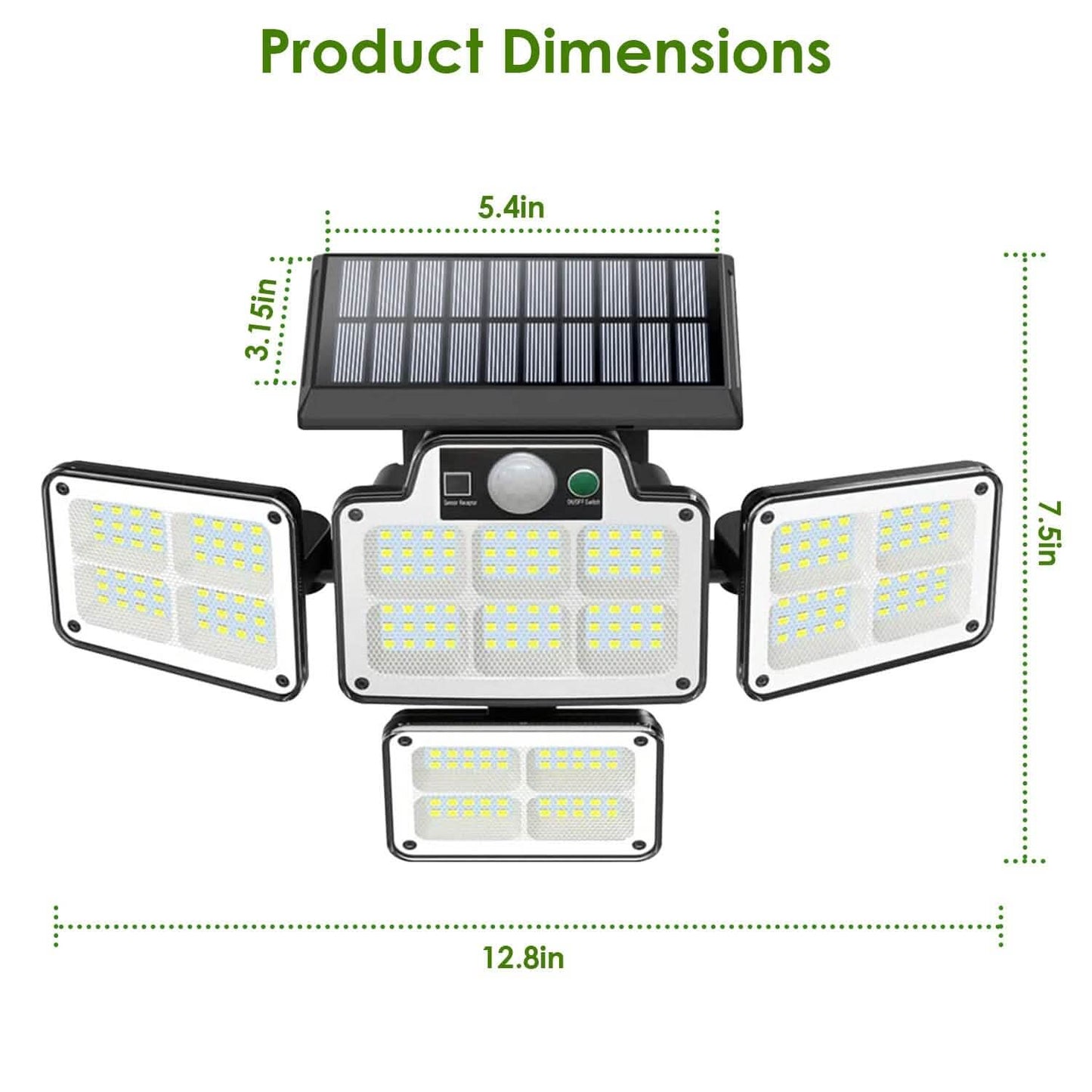 216 LEDs Solar Outdoor Light Motion Sensor Security Wireless Lamp Outdoor Lighting - Tophatter Daily Deals