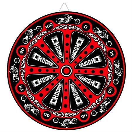Biker Choppers Red Throwing Knife Target Dart Board - Tophatter Daily Deals