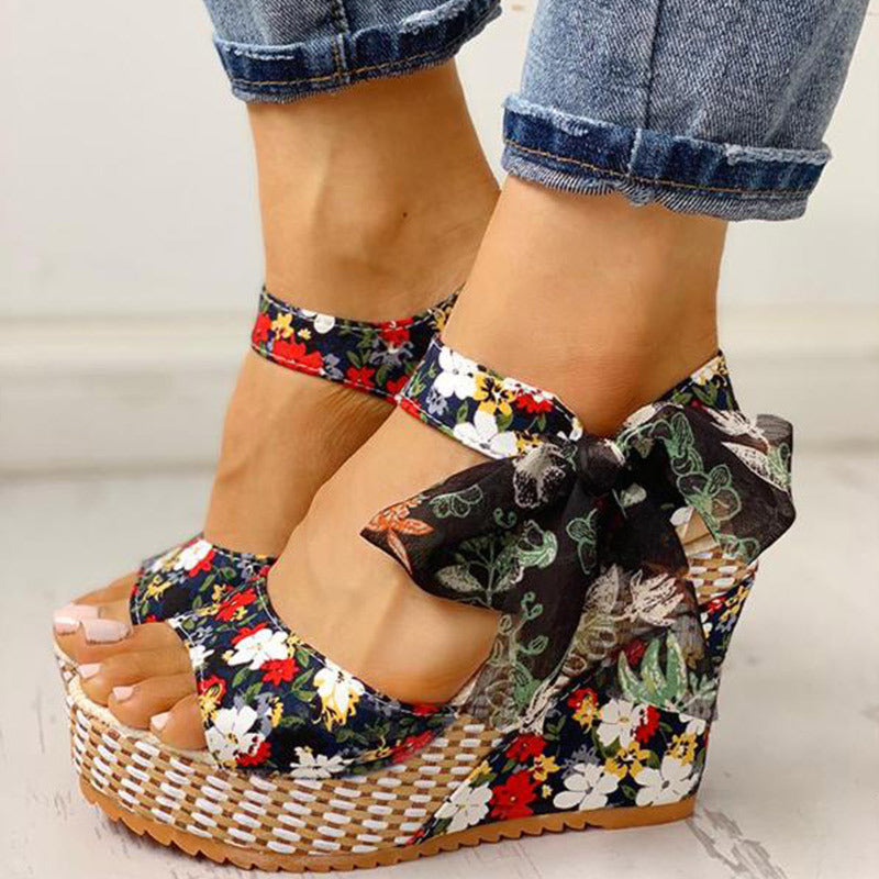 Bohemian high heel sandals 0 - Tophatter Daily Deals