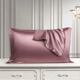 Silk Pillow Case Pure Silk Pillowcase Real Silk Pillowcase Natural Silk Pillowcase Bean Paste Purple Humidifier - Tophatter Daily Deals