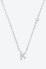 G To K Zircon 925 Sterling Silver Necklace K Silver One Size Necklaces - Tophatter Daily Deals