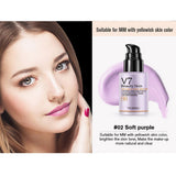 Base Cream Cushion Cream Concealer Foundation Soft purple 0 - Tophatter Daily Deals