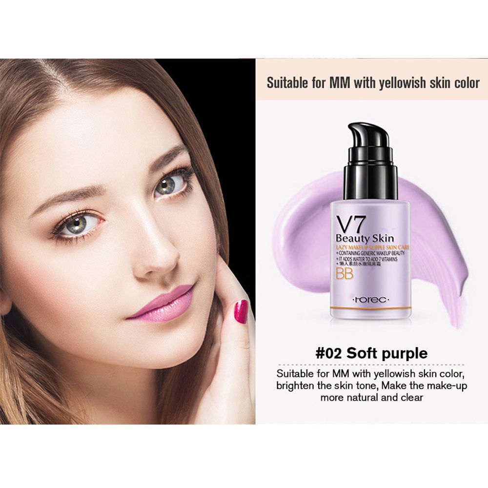 Base Cream Cushion Cream Concealer Foundation Soft purple 0 - Tophatter Daily Deals