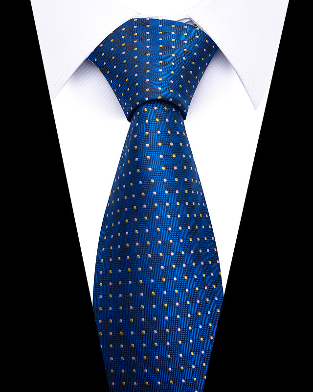 Men's Neckties - Formal Classic Patterned Tie (50 Style Options) Blue Gridlight Belts & Ties - Tophatter Daily Deals