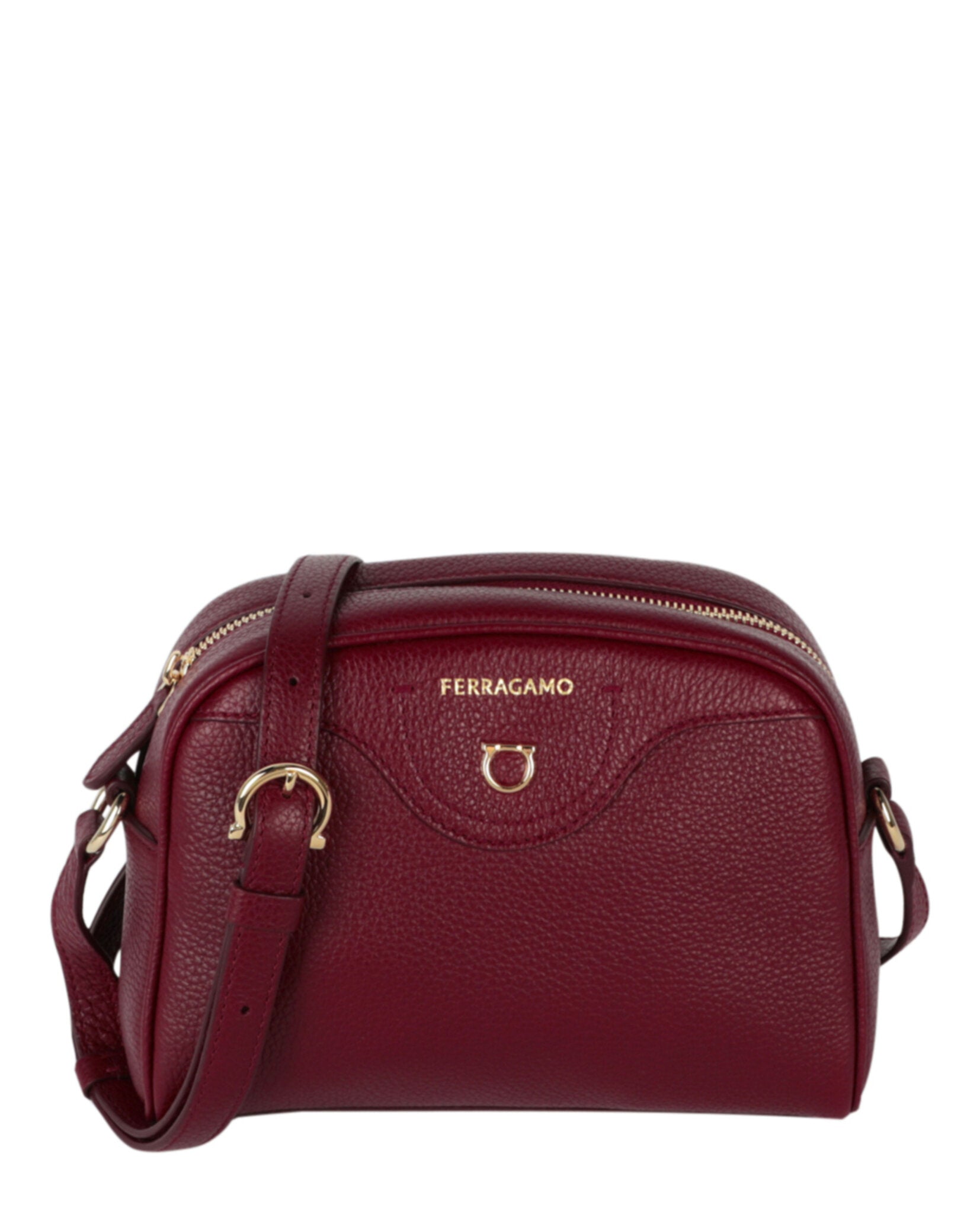 Ferragamo Travel Camera Crossbody Bag Burgundy-218372-772308-60014-NS Bags - Tophatter Daily Deals