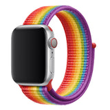 42 44mm Nylon Velcro Loopback Sports Watch Rainbow 0 - Tophatter Daily Deals