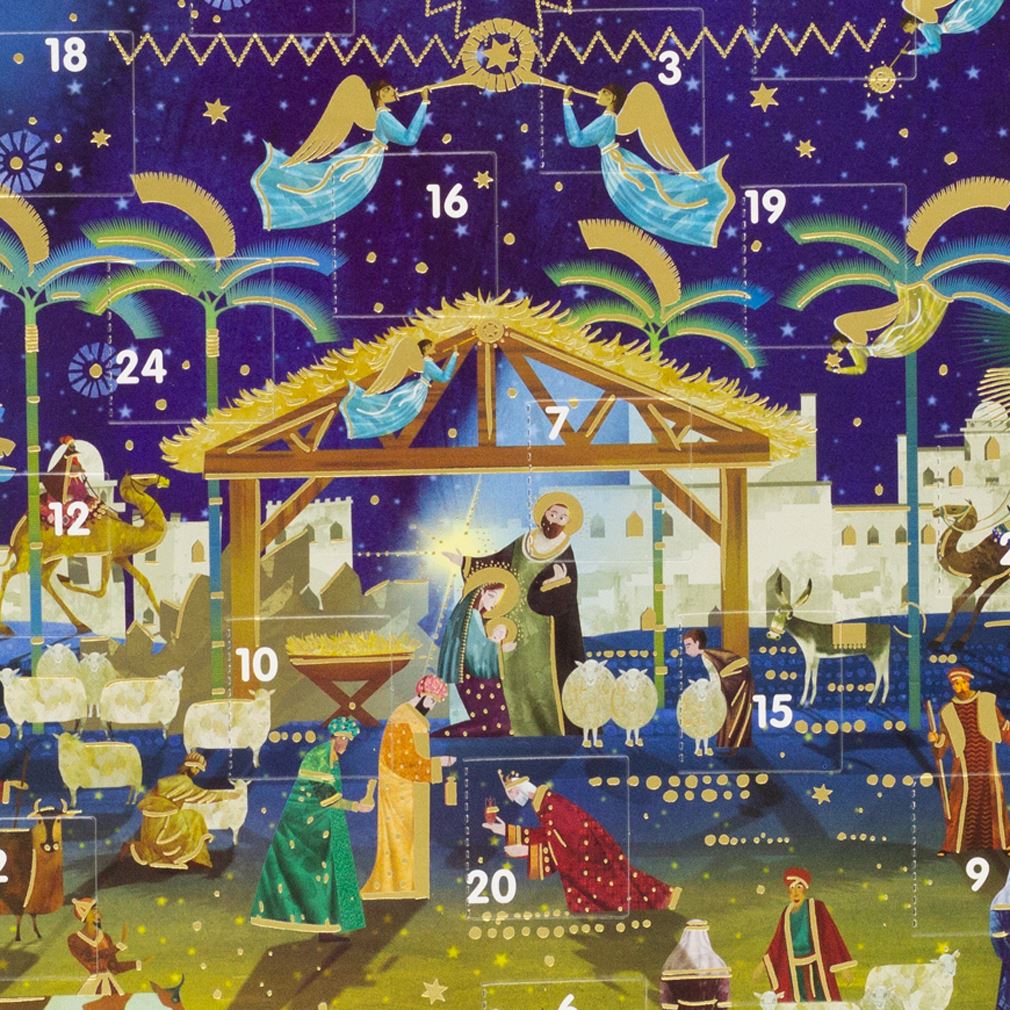 Nativity and Angels Christmas Advent Calendar | Religious Advent Calendar Advent Calendar - Tophatter Daily Deals