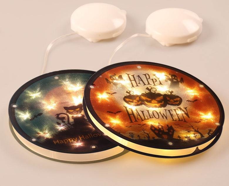 Halloween LED Lantern 160mm PVC Decor, IP44 Spooky Glow 3D Changing Face Moving Picture Frame - Tophatter Daily Deals