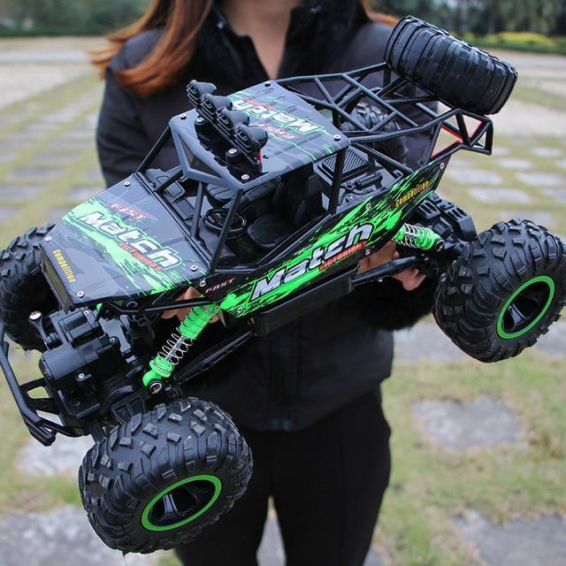 4WD RC Cars Updated Version 2.4G Radio Control RC Cars Toys Buggy High Speed Trucks Off-Road Trucks Toys For Children 37cm green 0 - Tophatter Daily Deals
