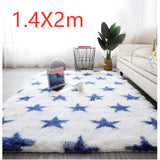 Bedside Pattern Carpet Living Room Tea Table Mat White 1.4X2m 0 - Tophatter Daily Deals
