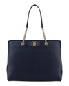 Ferragamo Vara Bow Smooth Leather Tote Navy-21H500-753249-40009-NS Bags - Tophatter Daily Deals