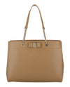 Ferragamo Vara Bow Smooth Leather Tote Camel-21H500-753250-20058-NS Bags - Tophatter Daily Deals