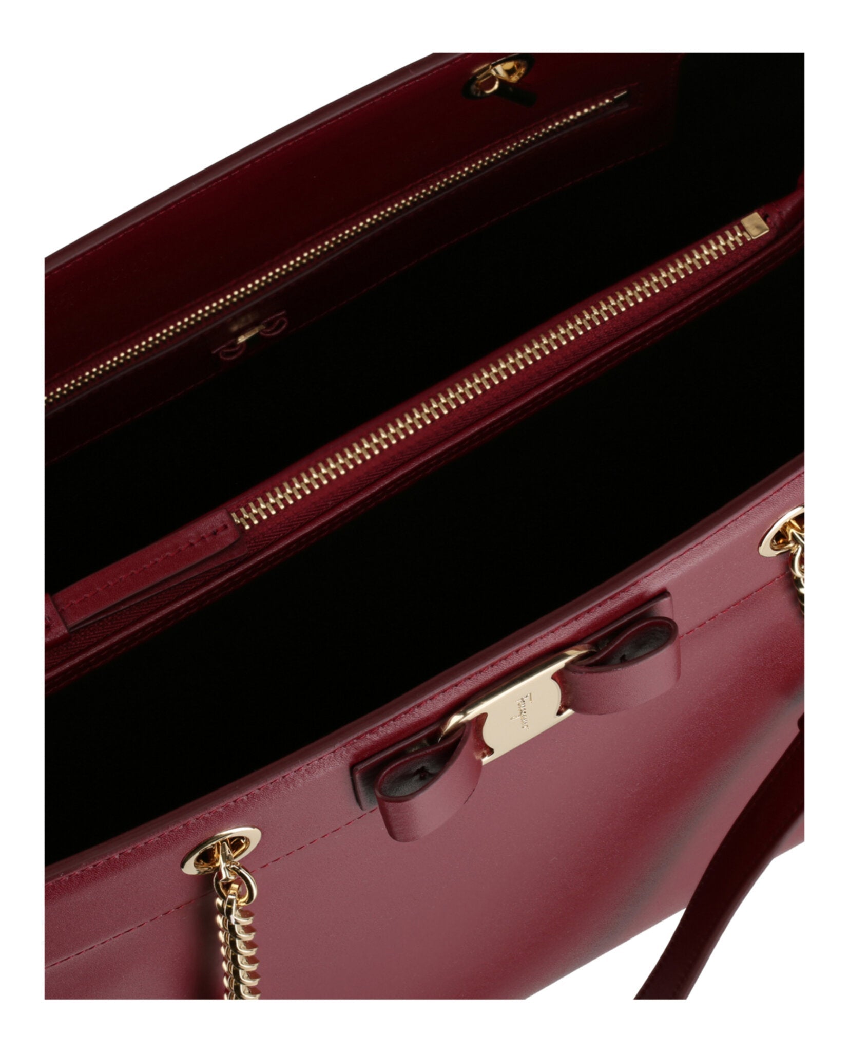 Ferragamo Vara Bow Smooth Leather Tote Bags - Tophatter Daily Deals