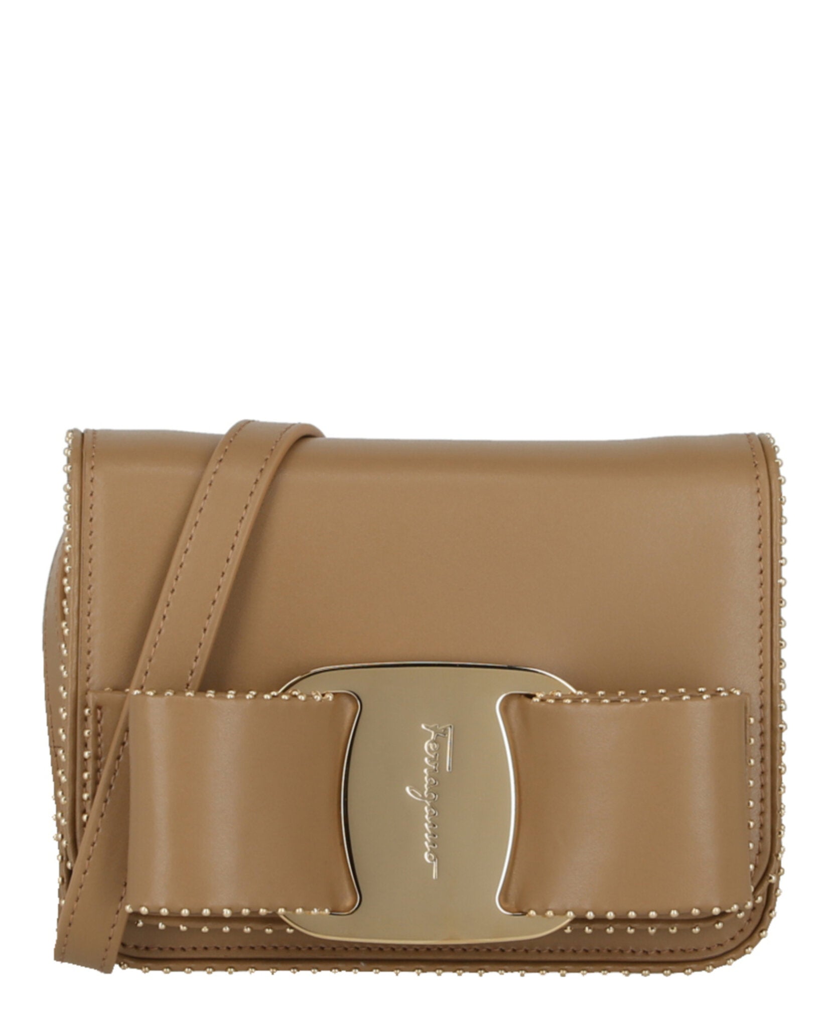 Ferragamo Mini Vara Bow Crossbody Bag Camel-21O002-753230-20058-NS Bags - Tophatter Daily Deals