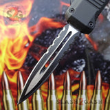 S2G Tactical Small 7" OTF Bullet HK Automatic Knife - 6 Blade Options Double Edge Serrated Knife-OTF - Tophatter Daily Deals