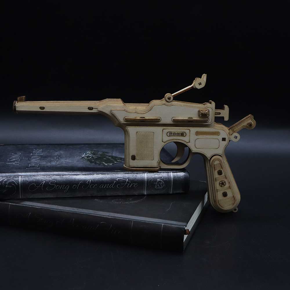 Mauser Military Pistol Wooden Model Pistol 3D Puzzle - Tophatter Daily Deals