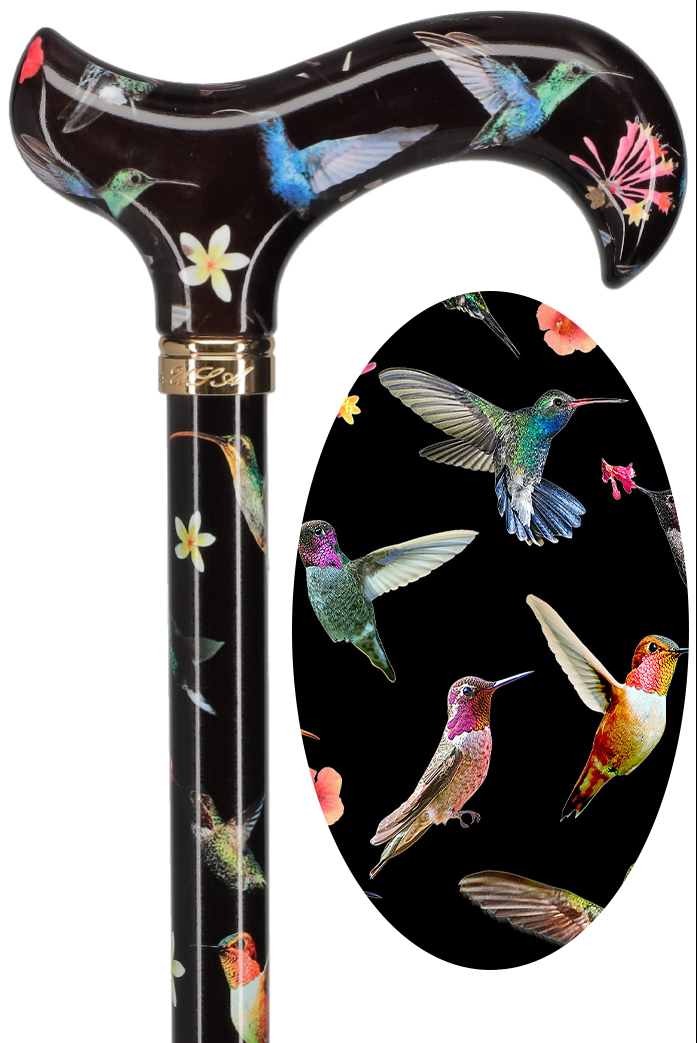 HD Pattern Designer Cane - Matching Handle & Shaft - Durable Adjustable Aluminum - Tophatter Daily Deals