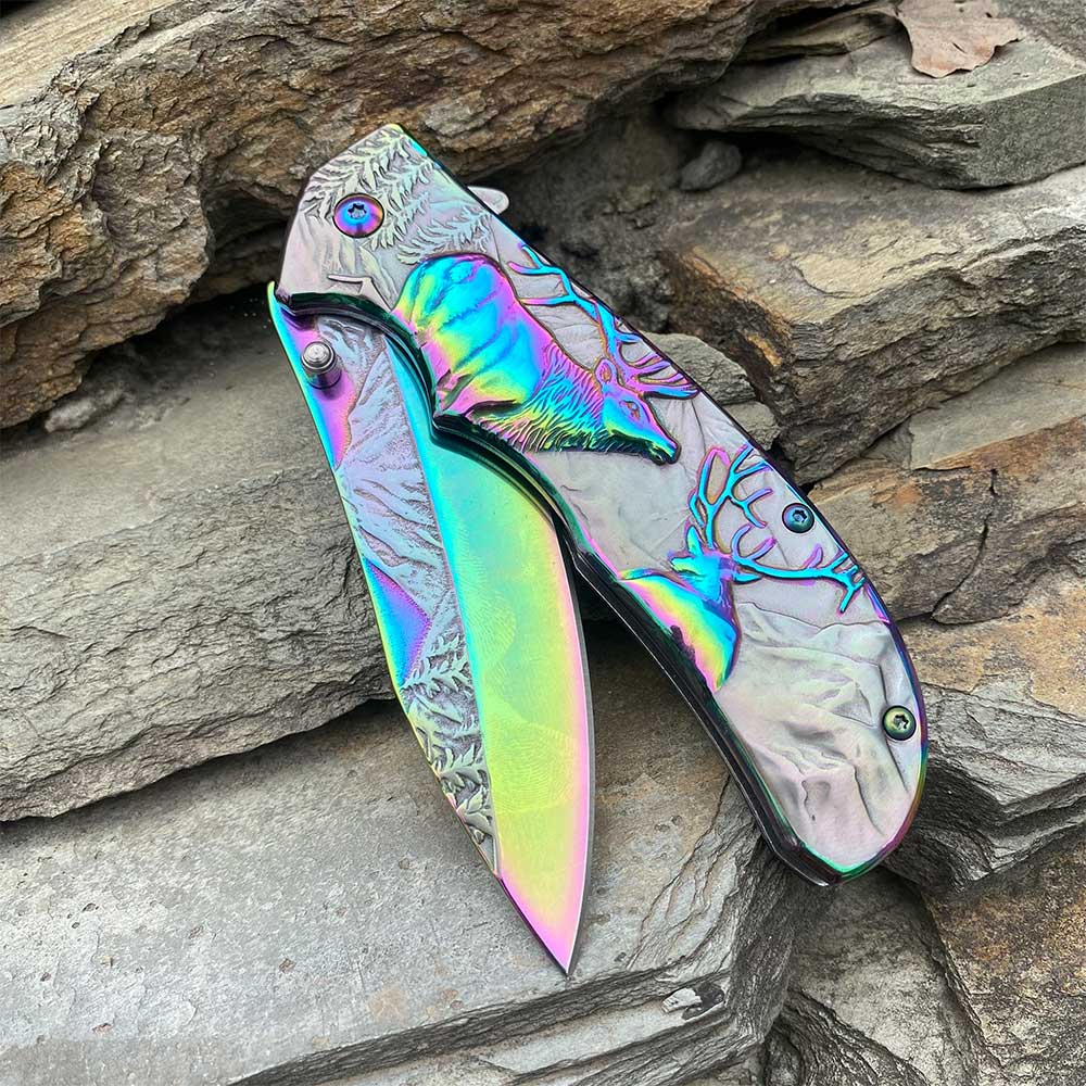 Fantastic Reindeer Folding Knife - Tophatter Daily Deals